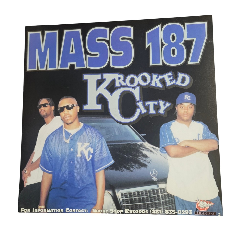 Mass 187 Krooked City Vintage 1996 Promo Flat Poster 12x12 Double Sided Hip Hop